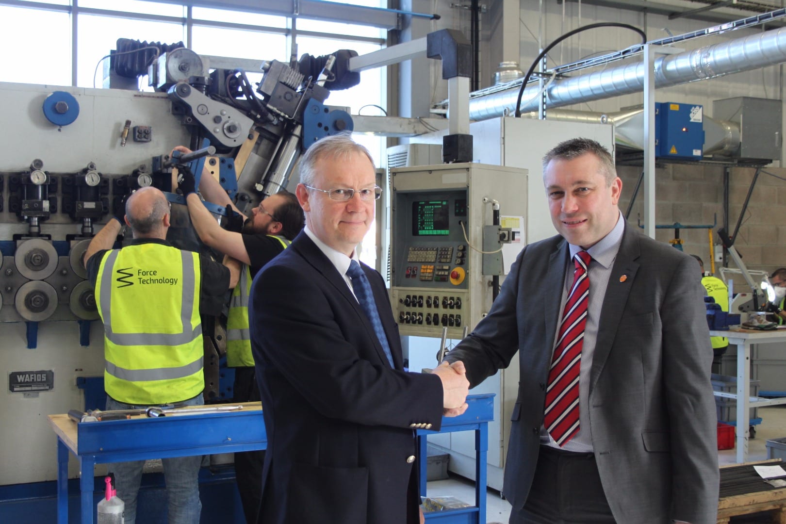 (L-R) Steve Williams, MD, Force Technology with Cllr Mark Smith, Blackpool Council’s Cabinet Member for Business and Economic Development.