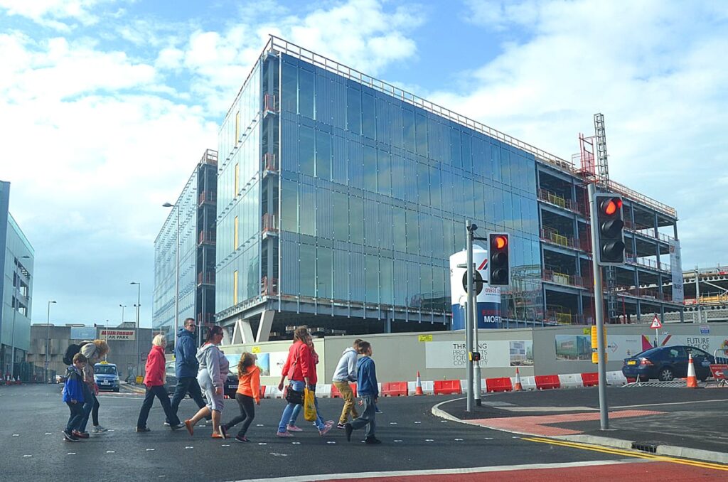 Council offices 11.8.13 - Construction at Talbot Gateway Blackpool.