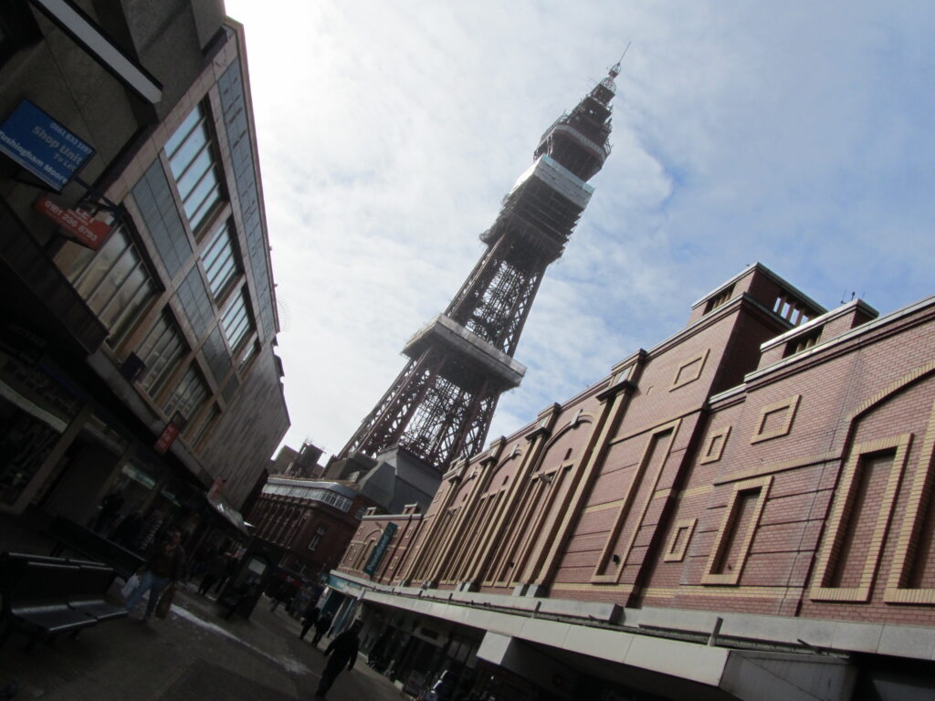 Lots of scaffolding on the Blackpool Tower - March 2012