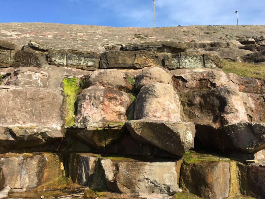 Man-made rocks at Blackpool North Shore: Cliffs