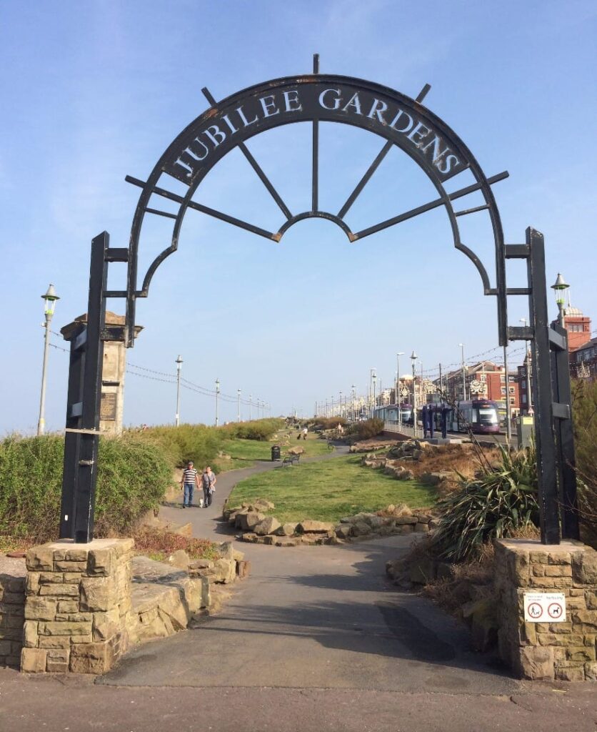 Gynn roundabout entrance to Jubilee Gardens Blackpool