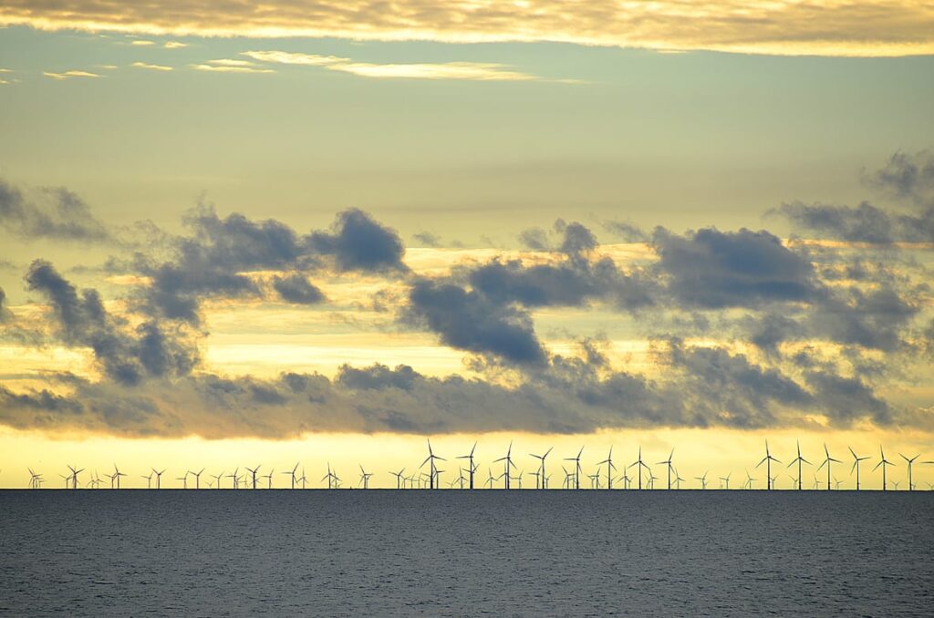Views Across the Sea of the Wind Farms off Walney Island
