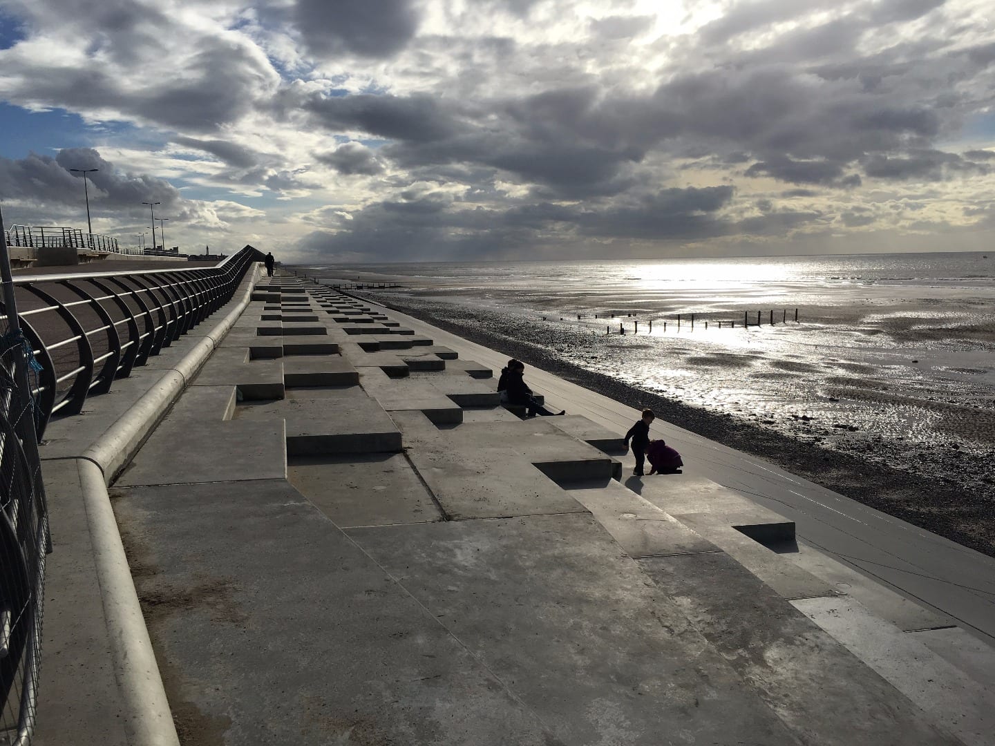 Anchorsholme sea defences on Blackpool seafront near Cleveleys