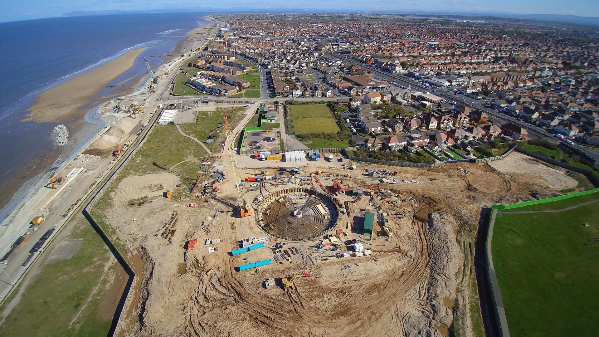 Aerial view of Anchorsholme in May 2016, from Dave Woodhall