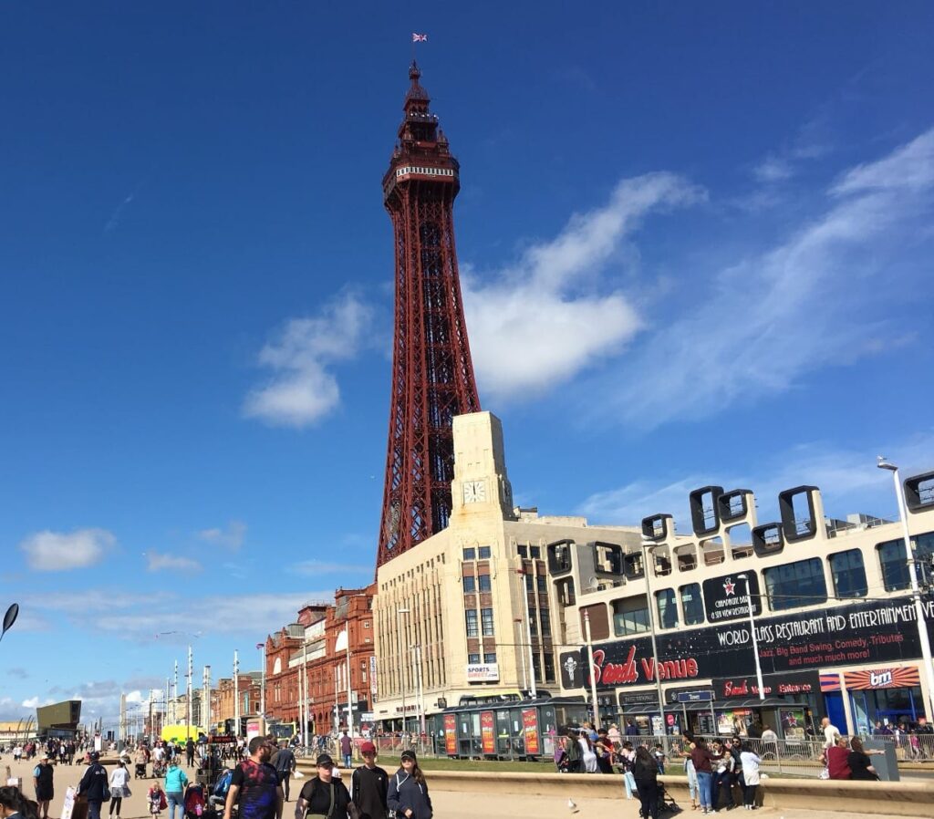 Palatine Building on the promenade. The site of the new Sands hotel and Blackpool Museum
