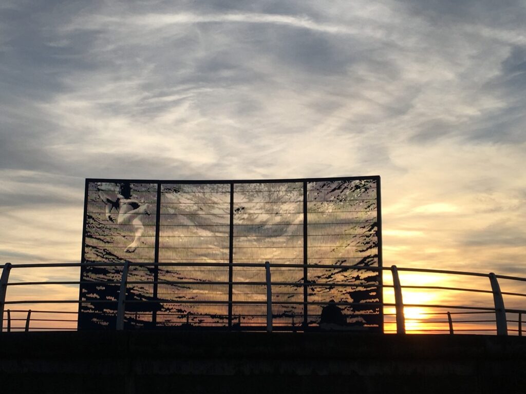 Enjoy sunset at Blackpool South Shore when you go walking in Blackpool