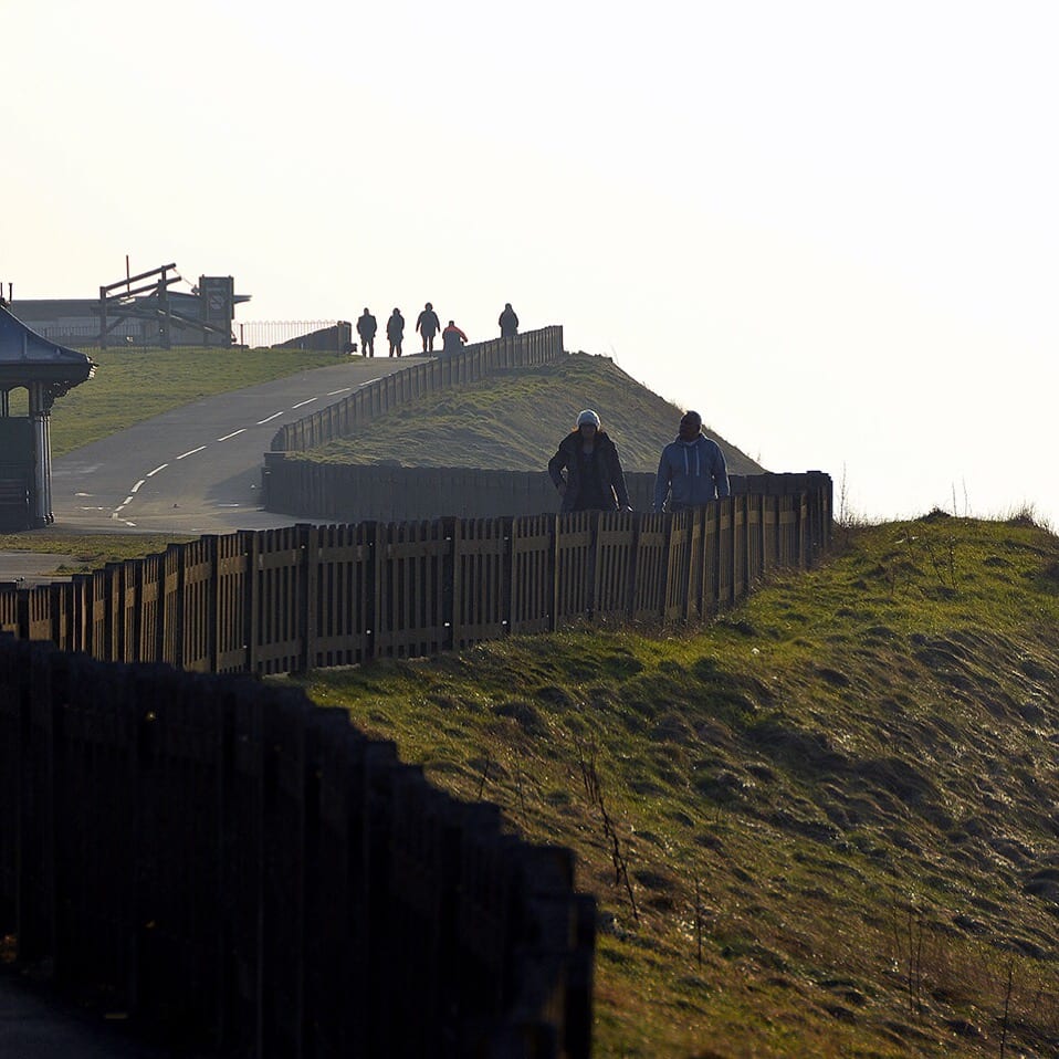 Cliff top walk at Bispham, Blackpool