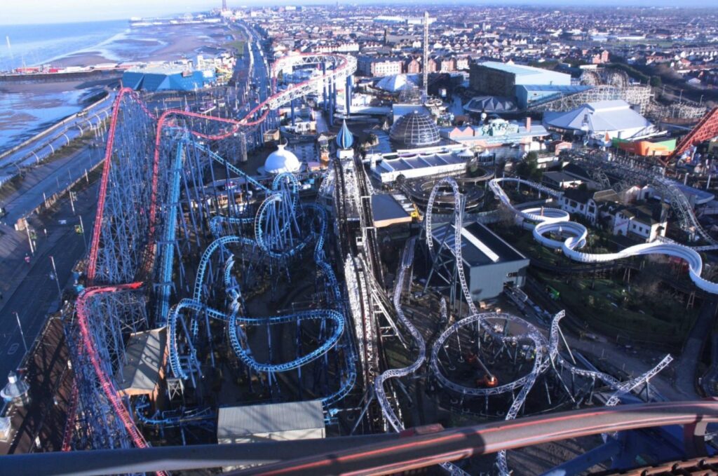 Icon rollercoaster being built at Blackpool Pleasure Beach