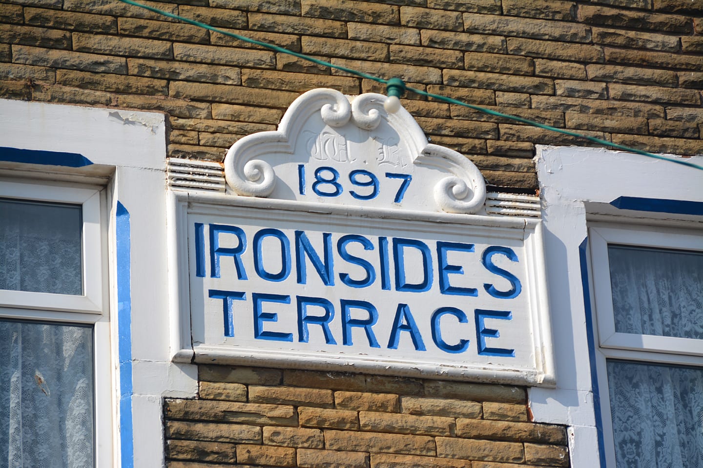 1897 nameplate on Ironsides Terrace, one of many traces of Blackpool's past