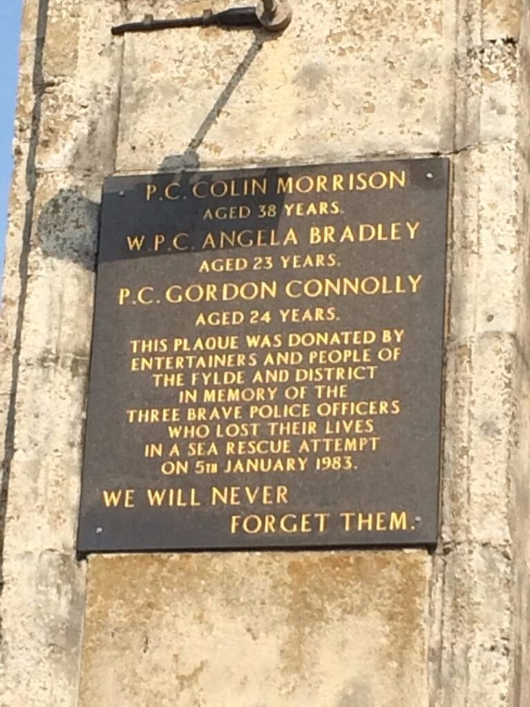 Memorial Plaque in Jubilee Gardens Blackpool