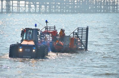 Putting the lifeboat to sea