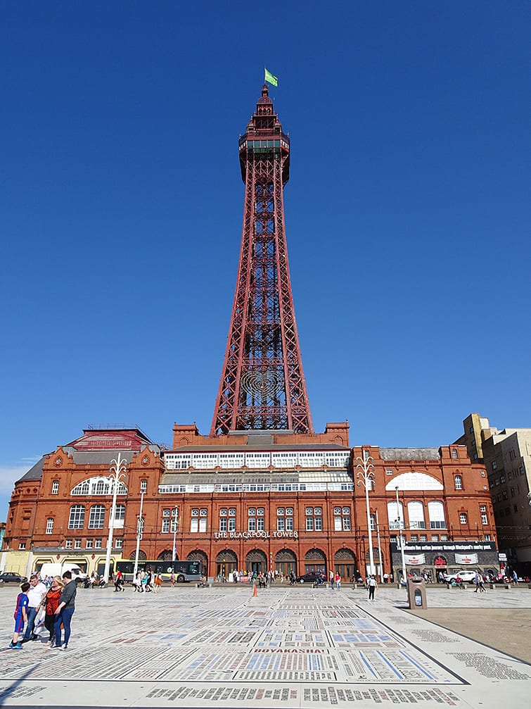 Blackpool Tower and the Comedy Carpet
