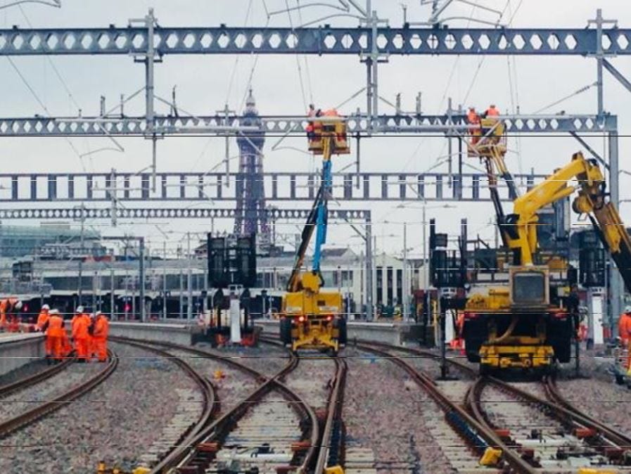 Electrification of the Blackpool Railway Line at Blackpool North Station