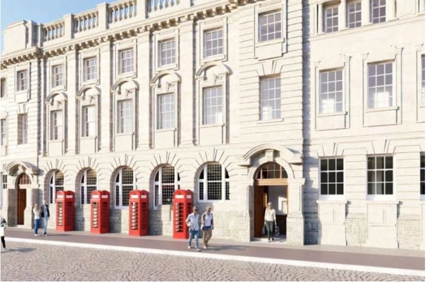 Artist's impression of the Red Box Quarter when Blackpool Post Office is redeveloped