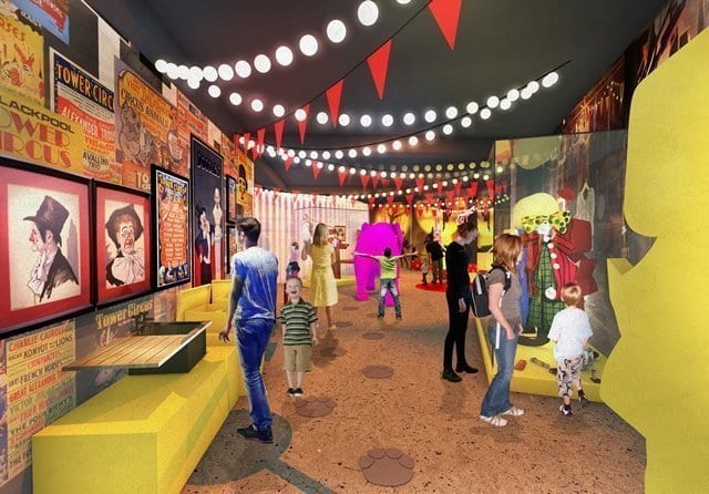 Roll Up Roll Up, proposal for one of the displays at Blackpool Museum. Photo: Casson Mann 2018