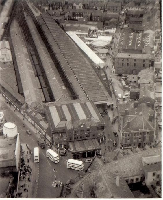 Blackpool Central Railway station in the 1950s