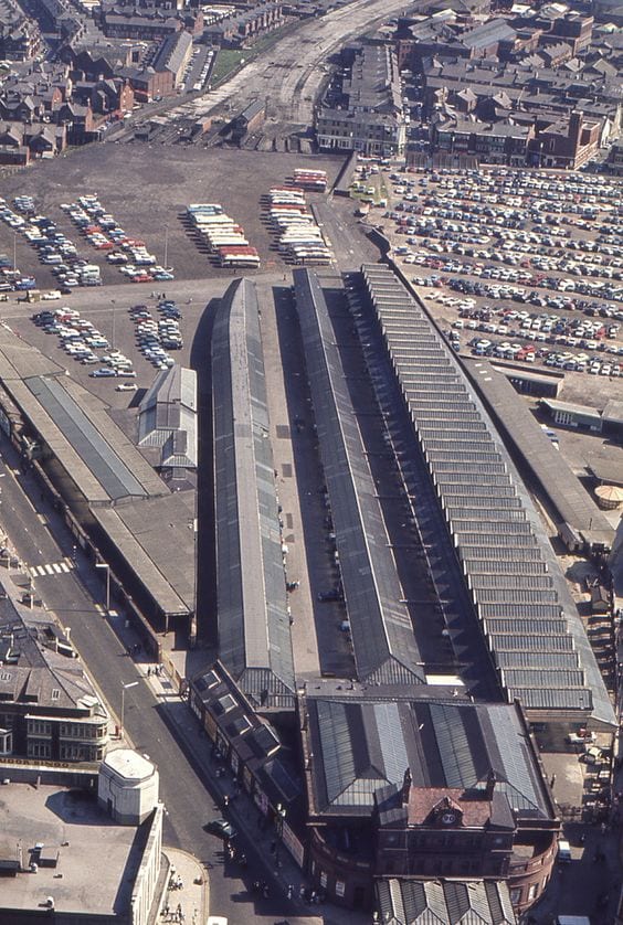 Blackpool Central Railway Station in 1966