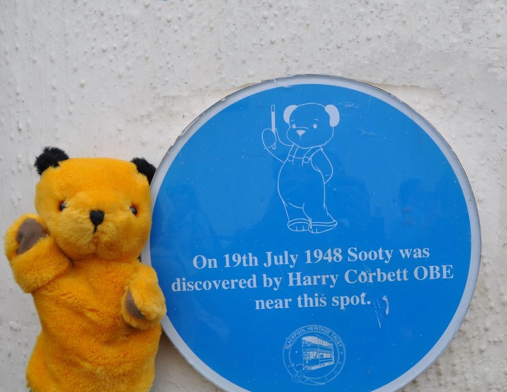 Sooty with his plaque in the original place at Blackpool North Pier. Photo: Juliette Gregson