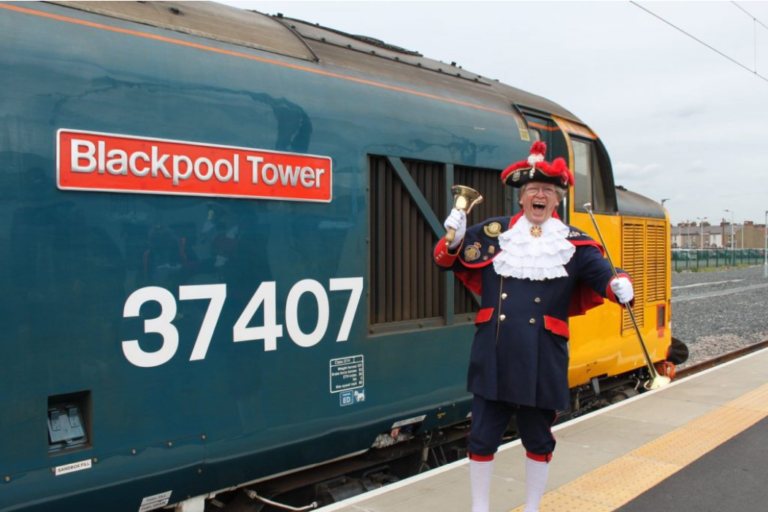 Type 3 class 37 Locomotive renamed The Blackpool Tower on 29.5.2019