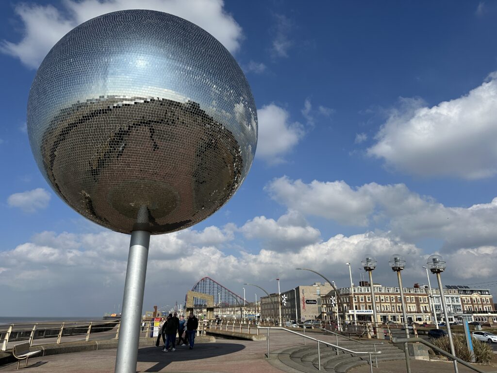 Refurbished Mirror Ball at New South Promenade Blackpool