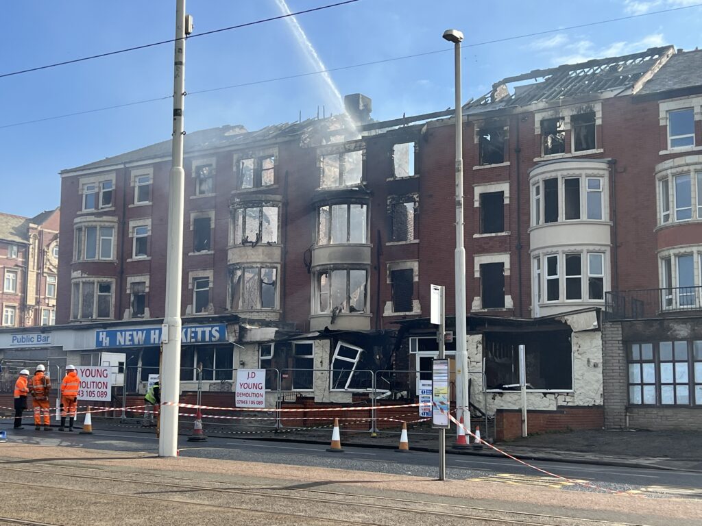 The morning after the fire at New Hacketts