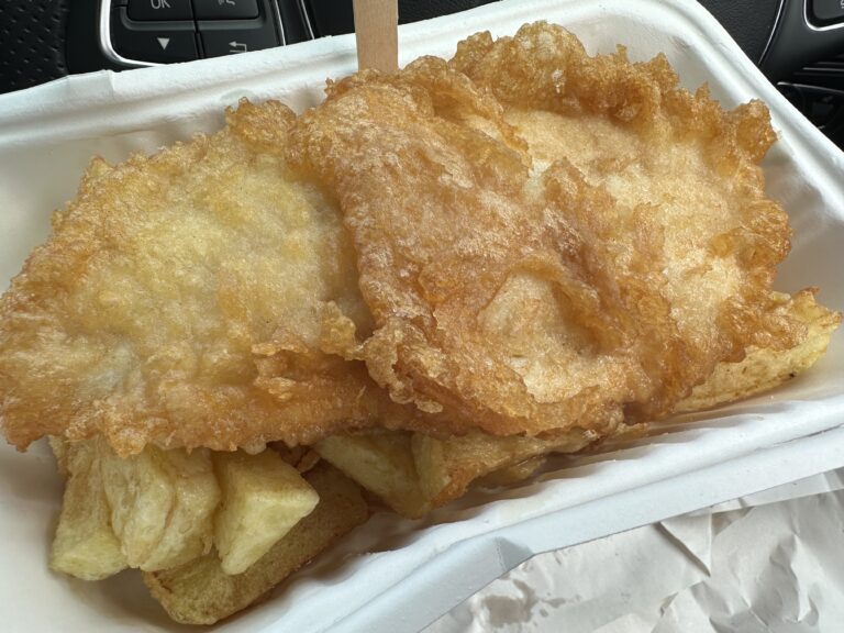 Takeaway fish and chips from Bellamy's aka Middle Chippy