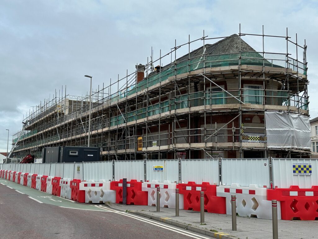 July 2024 - works get underway at the Stanley Buildings