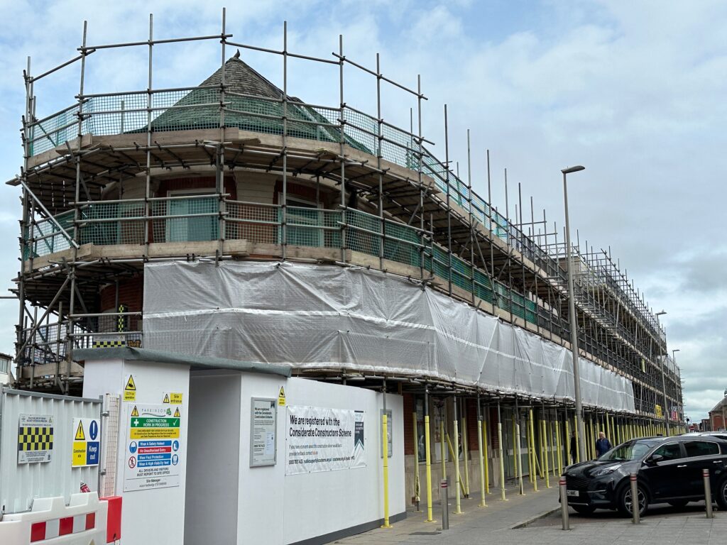 July 2024 - works get underway at the Stanley Buildings