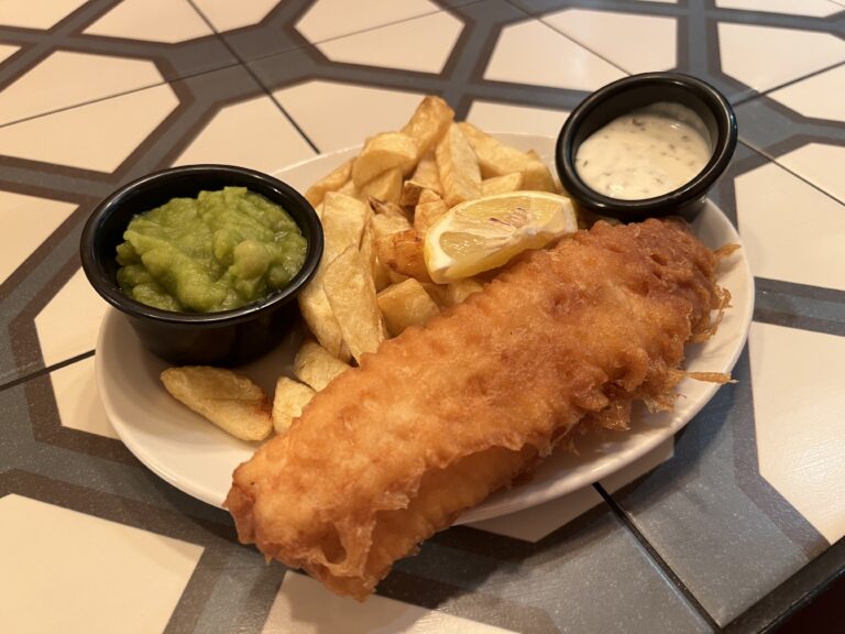 Fish and chips at Harry Ramsden's, Blackpool Promenade