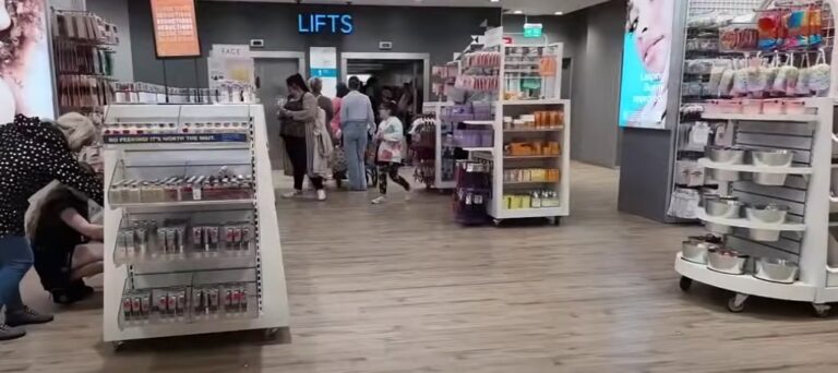 Toiletries and cosmetics on the second floor