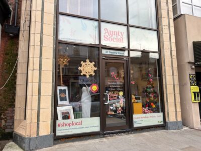 Aunty Social is an amazing community arts organisation in Blackpool town centre. Visit the retail shop or take part in one of many activities held there.