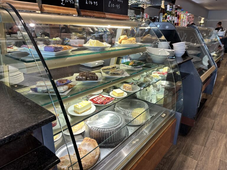 Food counter the the Peppermill Cafe Blackpool