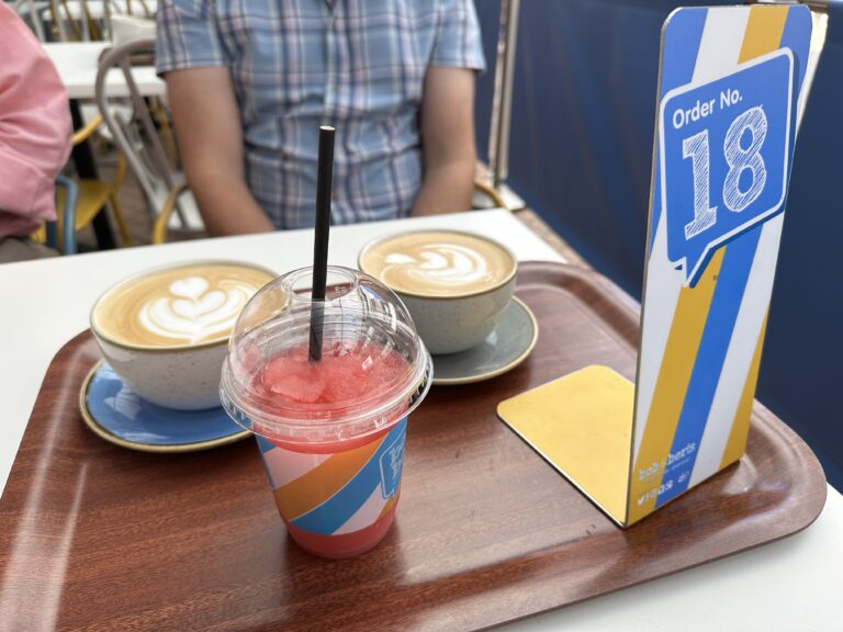 Coffee and cold drinks at Bob and Berts Blackpool